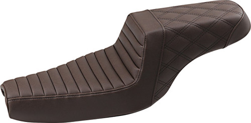 Saddlemen Step-Up Brown Tuck-n-Roll/Lattice Stitch Seat (807-11-176BR)