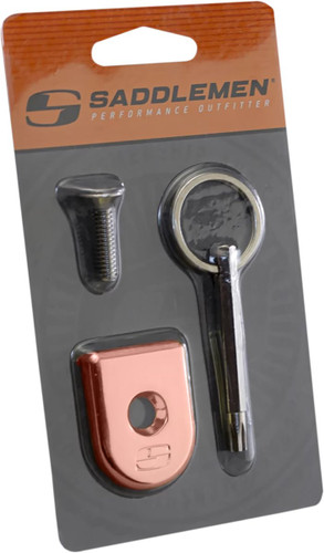 Saddlemen Rose Gold Fender Tab Cover & 1/4-20 ATAB Seat Security Screw (8910RGO)