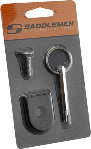 Saddlemen Black Fender Tab Cover & ATAB M8 x 1.25 Seat Security Screw (8911B)