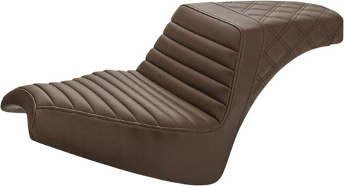 Saddlemen Step Up Brown Seat w/Tuck-n-Roll Front & Lattice Rear (I21-04-176BR)