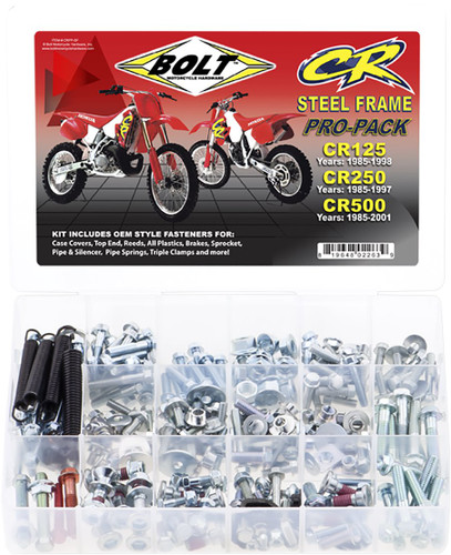 Bolt Honda CR Steel Frame Fastener Pro Pack (CRPP-SF)