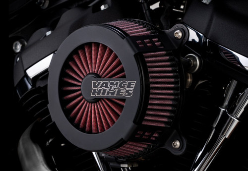Vance & Hines VO2 Cage Fighter Air Cleaner | Black Ceramic (40367)