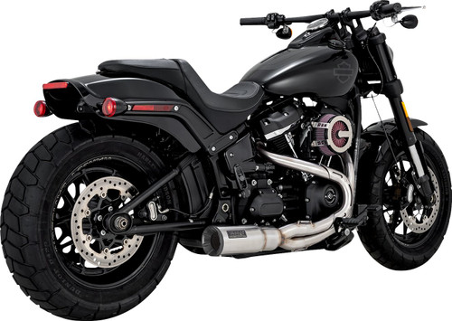 Vance & Hines Hi-Output Short Brushed Stainless 2-into-1 Exhaust System (27331)