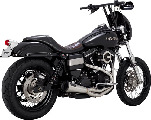 Vance & Hines Upsweep Brushed Stainless 2-into-1 Exhaust System (27325)