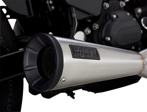 Vance & Hines Upsweep Brushed Stainless 2-into-1 Exhaust System (27325)