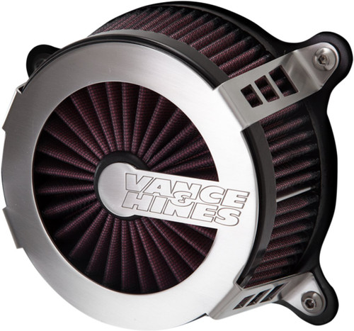 Vance & Hines VO2 Cage Fighter Brushed Stainless Air Cleaner (70366)