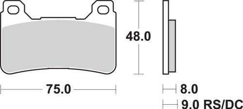 SBS DC - Dual Carbon Front Brake Pads (809DC)