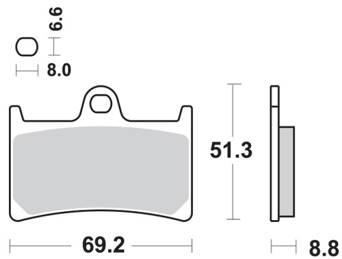 SBS DC - Dual Carbon Front Brake Pads (634DC)