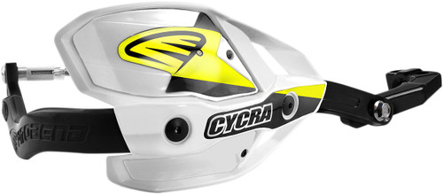 Cycra White Pro Bend Ultra Handguards w/HCM 1 1/8" Clamps (1CYC-7506-42HCM)