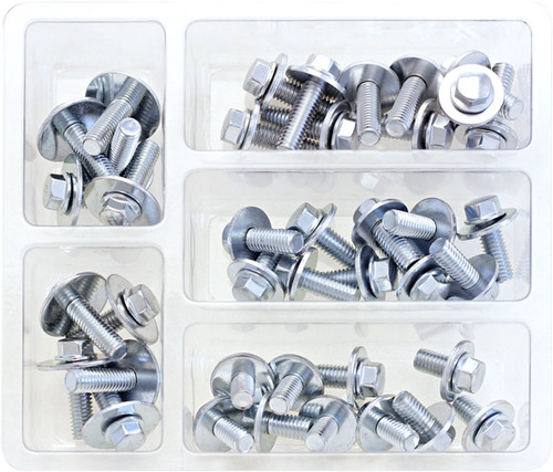 Bolt Assembled Hex-Head Flange Nut Assortment (SV-M6SEMS)