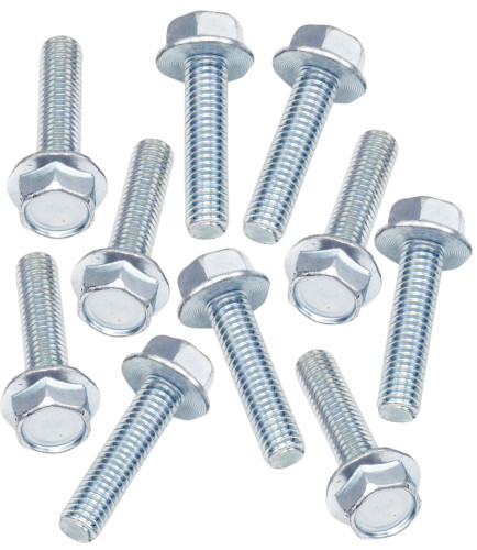 Bolt Flange Bolts | M6-1.00 x 25mm Length | 10mm Hex Head | 10-pack (023-10625)