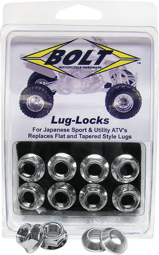 Bolt Silver Lug Locks 8 Pack (2005-LUG.S)
