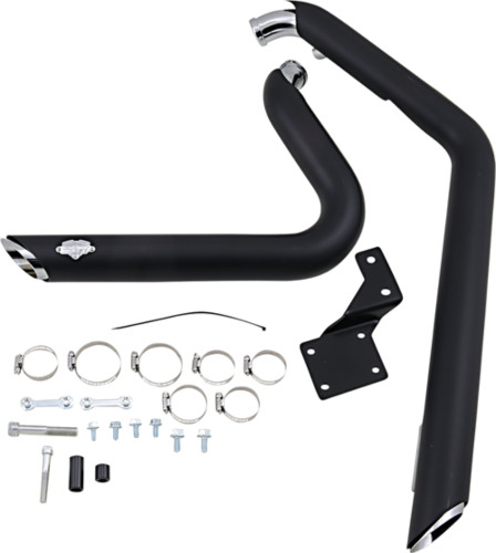 Vance & Hines Shortshots Staggered Matte Black Exhaust System (47325)