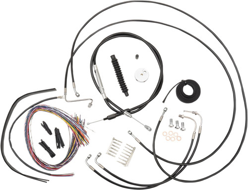 LA Choppers Black Vinyl Complete Cable Kit for 15"-17" Bars (LA-8050KT2-16B)