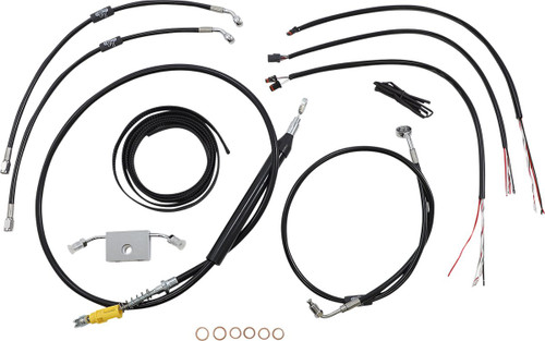 LA Choppers Black Vinyl Complete Cable Kit for 18"-20" Bars (LA-8157KT2-19B)