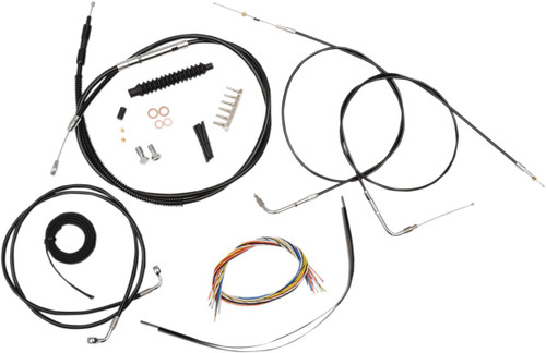 LA Choppers Black Vinyl Complete Cable Kit for 12"-14" Bars (LA-8210KT2B-13B)