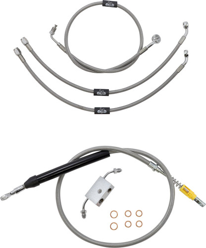 LA Choppers Stainless Standard Cable Kit for 12"-14" Handlebars (LA-8157KT-13)