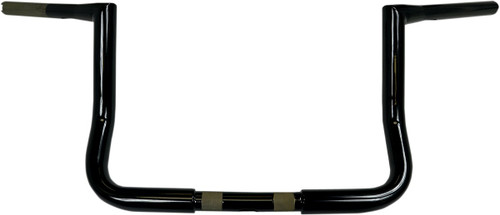LA Choppers 1.25" Twin Peaks Glossy Black Handlebar w/10" End Rise (LA-7361-10B)