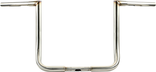 LA Choppers 1.25" Twin Peaks Stainless Handlebar w/14" End Rise (LA-7361-14SS)