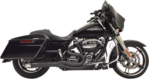 Bassani Road Rage II 2-Into-1 with Hot Rod Turnout Black Muffler System (1F88B)