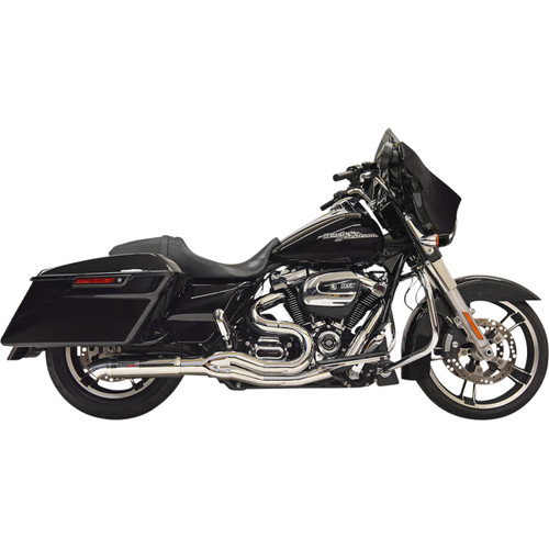 Bassani Road Rage II 2-Into-1 with Hot Rod Turnout Chrome Muffler System (1F88C)