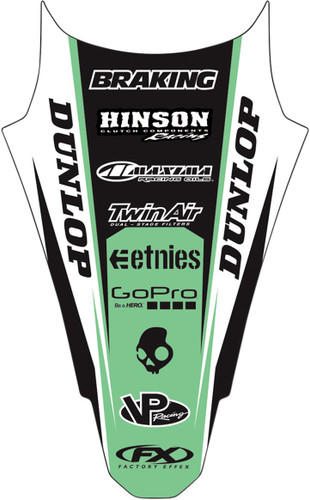Factory Effex Kawasaki Rear Fender Graphics Kit (19-32132)