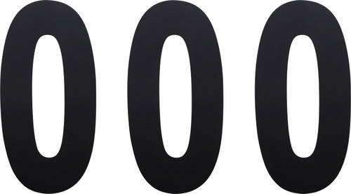 Factory Effex 6" Black Standard Number 0 Decals (02-4450)