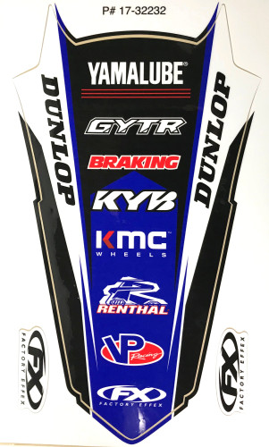 Factory Effex Yamaha Rear Fender Graphics Kit (17-32232)