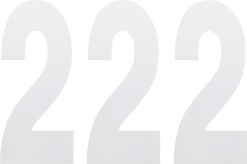 Factory Effex 8" White Standard Number 2 Decals (02-4482)