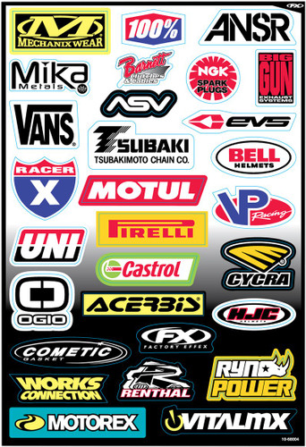 Factory Effex Sponsor Kit C Sticker Sheet (10-68004)