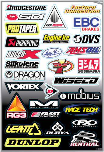 Factory Effex Sponsor Kit D Sticker Sheet (10-68006)