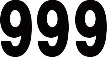 Factory Effex 4" Black Mini Pro Number 9 Decals (04-2579)