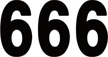 Factory Effex 4" Black Mini Pro Number 6 Decals (04-2576)