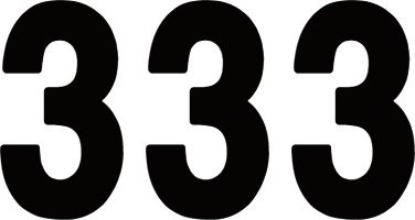 Factory Effex 5" Black Mini Pro Number 3 Decals (03-0273)