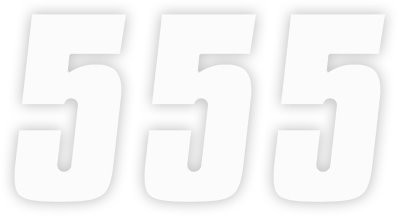 Factory Effex 4" White Factory Number 5 Decals (08-90015)