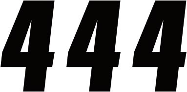Factory Effex 4" Black Factory Number 4 Decals (08-90004)