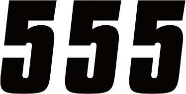 Factory Effex 4" Black Factory Number 5 Decals (08-90005)