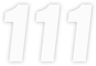 Factory Effex 4" White Factory Number 1 Decals (08-90011)