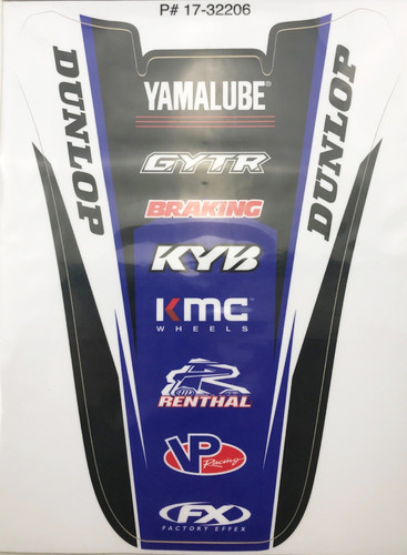 Factory Effex Yamaha Rear Fender Graphics Kit (17-32206)