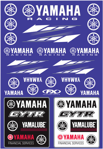 Factory Effex Yamaha Racing Sticker Sheet (22-68232)