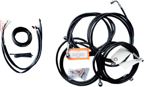 LA Choppers Black Vinyl Complete Cable Kit for 12"-14" Bars (LA-8053KT2-13B)