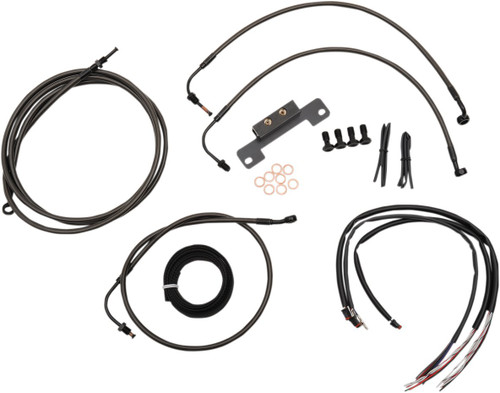 LA Choppers Midnight Complete Cable Kit for 12"-14" Bars (LA-8012KT2B-13M)