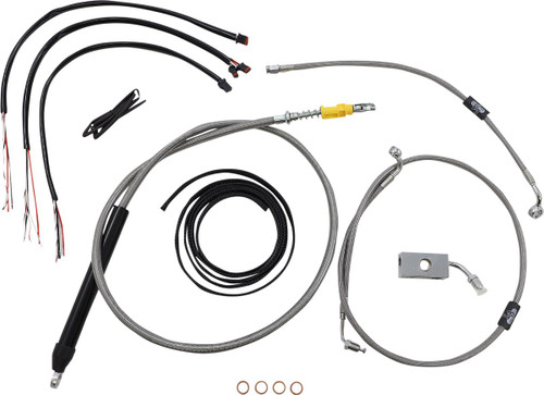 LA Choppers Stainless Complete Cable Kit for 18"-20" Handlebars (LA-8155KT2-19)