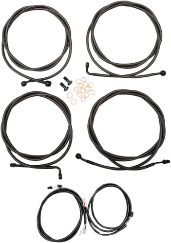 LA Choppers Midnight Complete PnP Cable Kit for Mini Ape Bar (LA-8054KT3-08M)