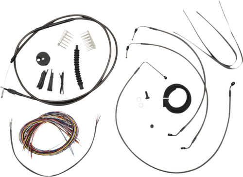 LA Choppers Midnight Complete Cable Kit for 12"-14" Bars (LA-8155KT2-13M)