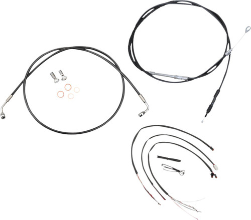 LA Choppers Black Vinyl Complete Cable Kit for 12"-14" Bars (LA-8156KT2-13B)