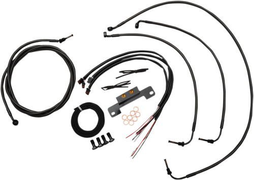 LA Choppers Midnight Stainless Cables for Mini Ape Handlebars (LA-8055KT2-08M)
