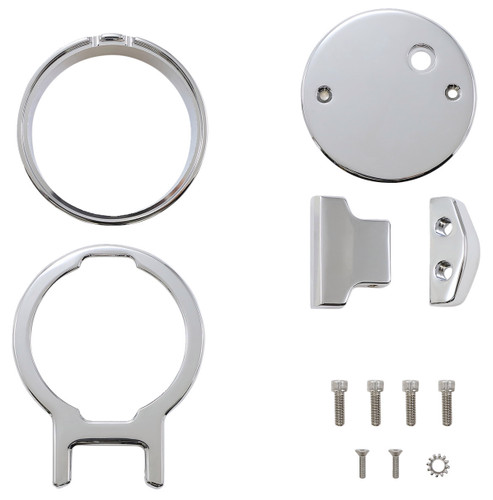 LA Choppers Chrome Single Gauge Mount for Performance Risers (LA-7397-01C)