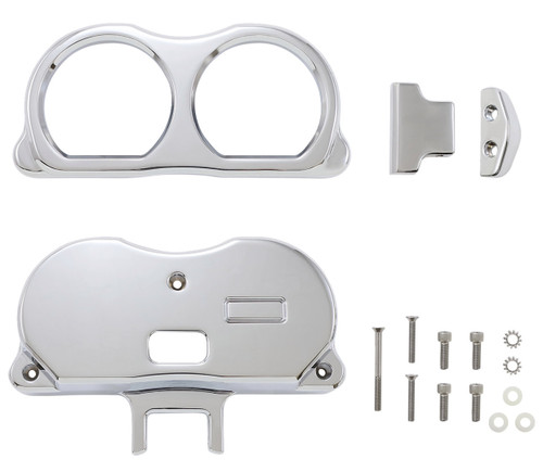 LA Choppers Chrome Dual Gauge Mount for Performance Risers (LA-7397-03C)