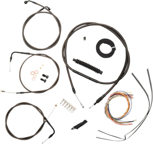 LA Choppers Midnight Complete Cable Kit for 12"-14" Bars (LA-8110KT2B-13M)
